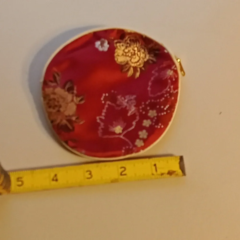 Chinese-Style Floral Brocade Pouch Patterned & Coin Pouch Set!